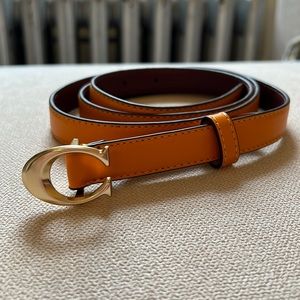 Coach slim orange belt